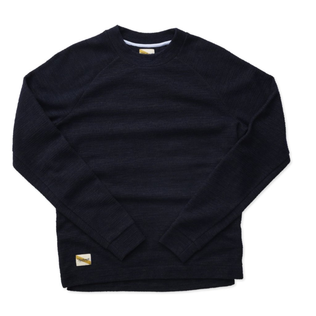 Navy Merino Wool Crewneck Sweater Navy - Rapid Transit Series - Mens Size Small