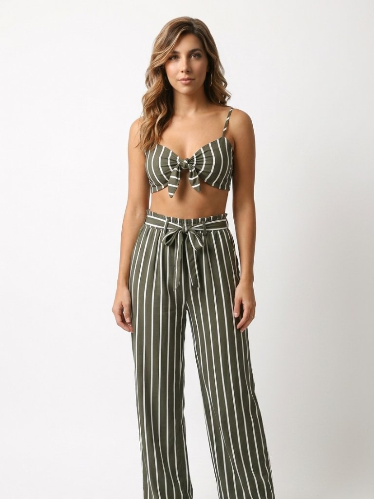 Capella Crop Top And Pants Set