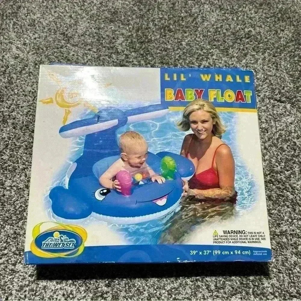 Vintage Intex The Wet Set 2004 Inflatable Lil Whale Baby Pool Float #56571