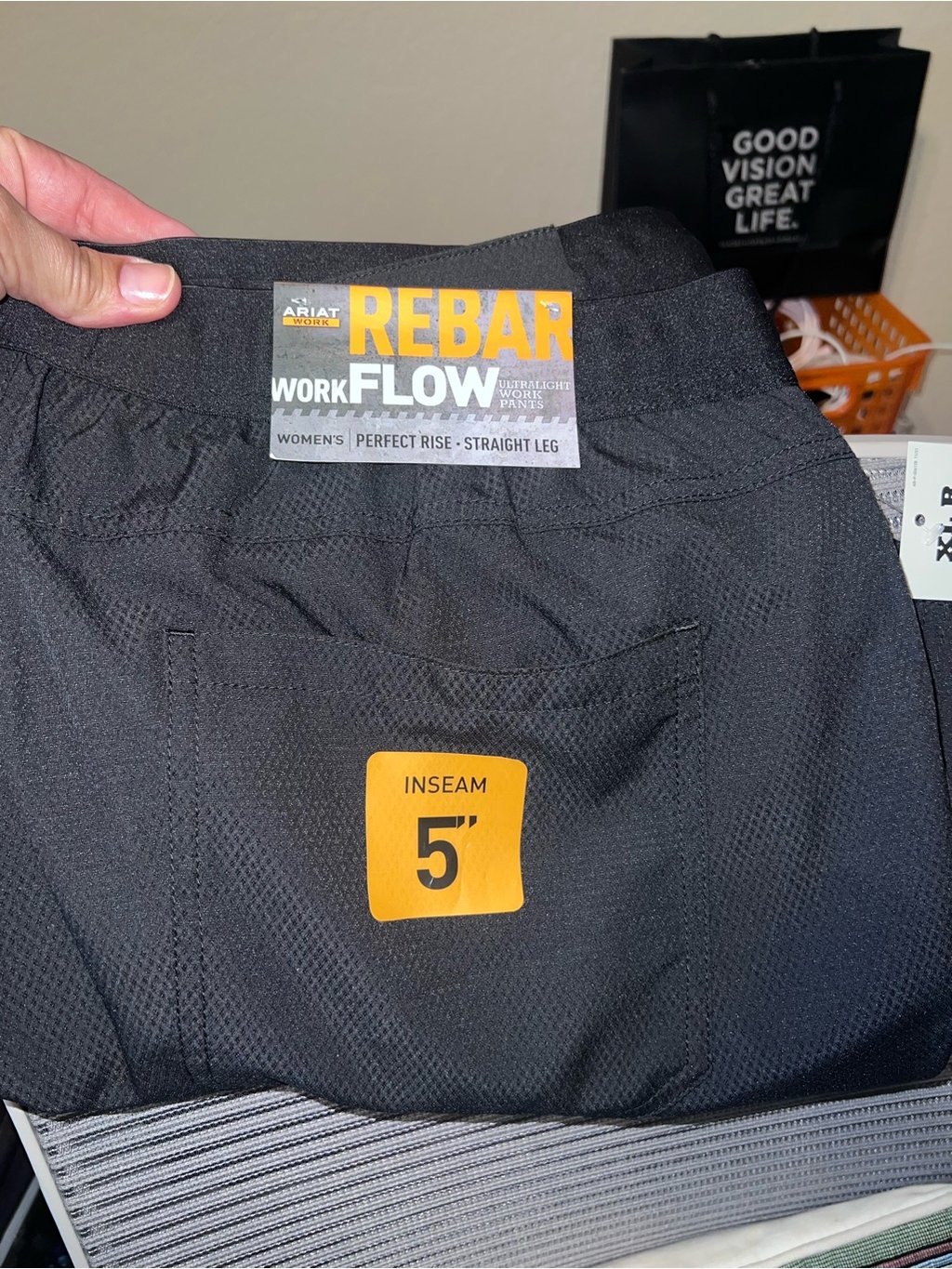 Reba Black Women's Work Shorts With Pocket