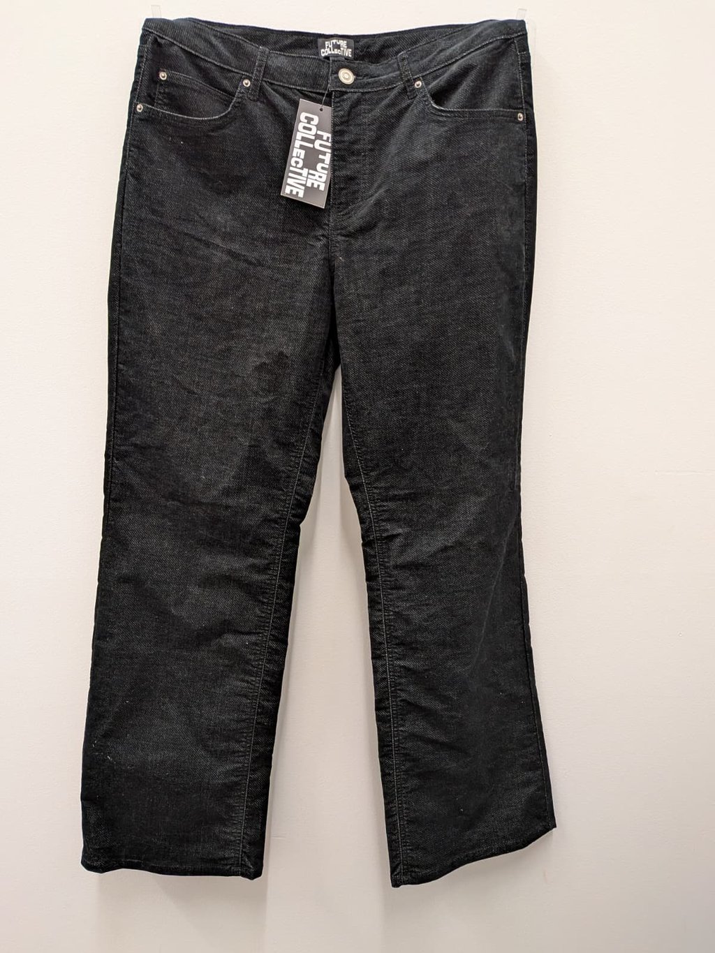 Future Collective Black Denim Cropped Jeans Women’s High Rise Straight Leg