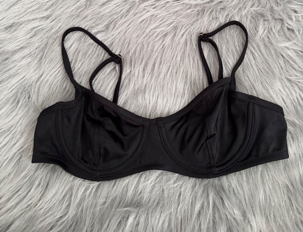 Pink Victoria's Secret X Frankies Bikinis Swim Bikini Top Nwt Black Buttercup S