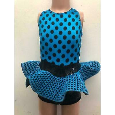 Pre-Owned Dance Costume Art Stone 2052 Small Child Black Dress Jazz Sequin