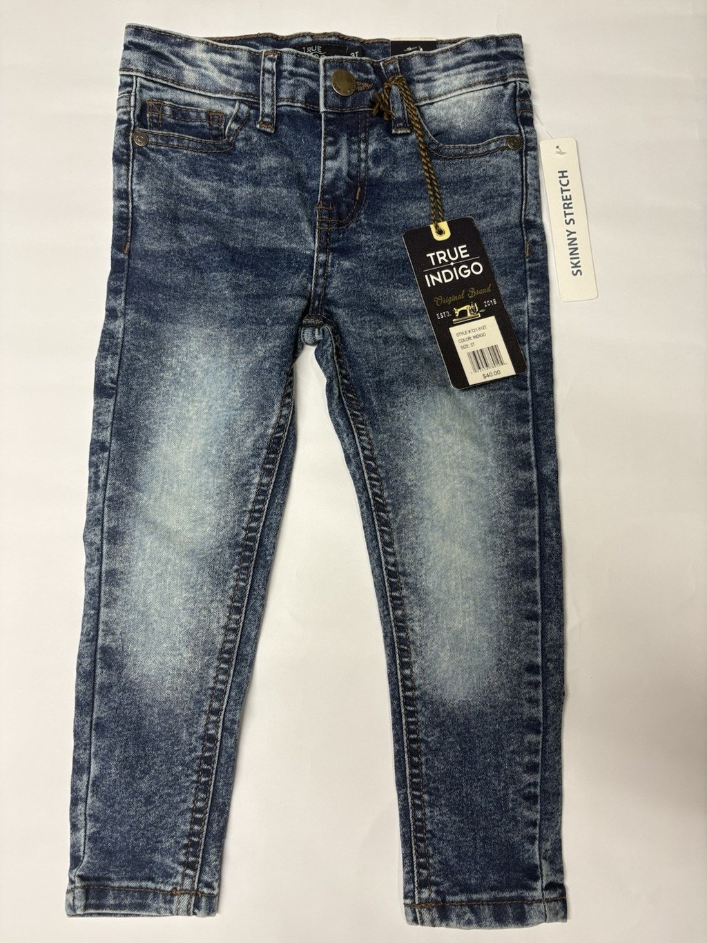 True Indigo Toddler Girls Skinny Stretch Jeans Size 3t Nwt Blue Denim Pants