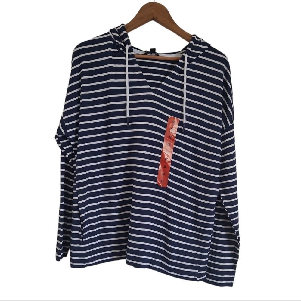 Nwt Buffalo David Bitton Long Sleeve Hooded Shirt Women's Size Medium