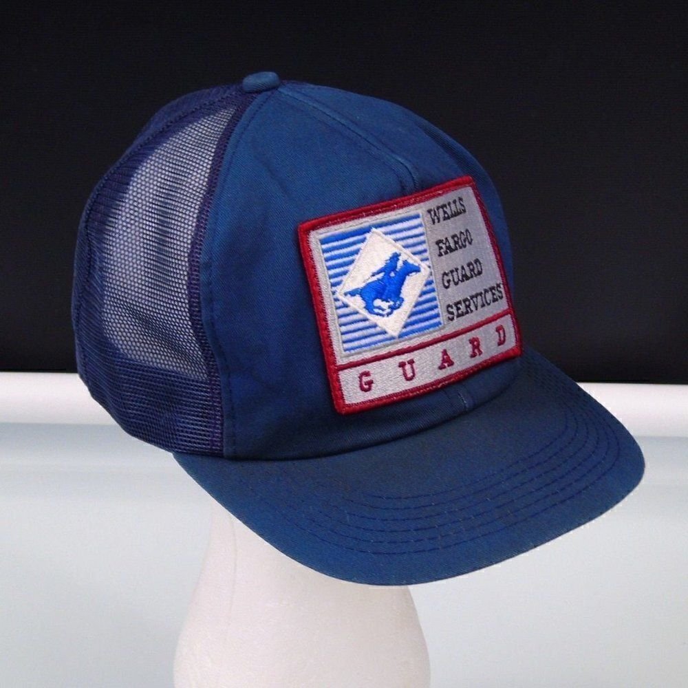 Wells Fargo Hat Guard Services Uniform Armored Service Snapback Cap Usa