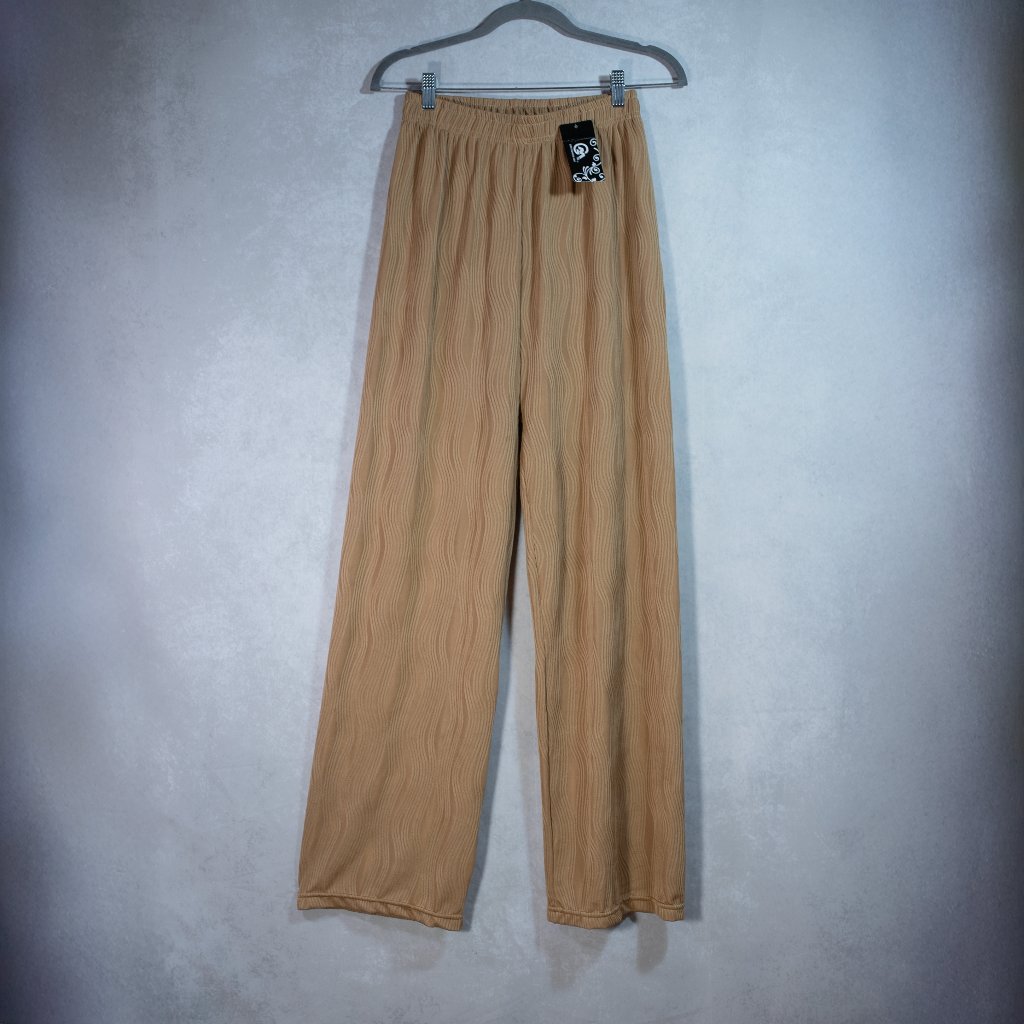 Gm Fashion Usa Palazzo Pants Wide Leg Beige Size M