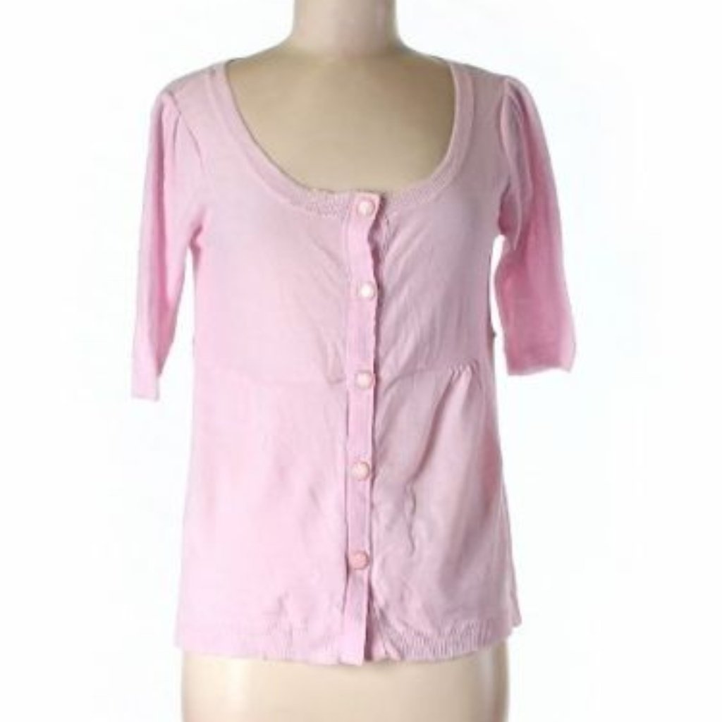 Nwt Womens Size Small Or Medium Anthropologie Tulle Cardigan Sweater Pink Top