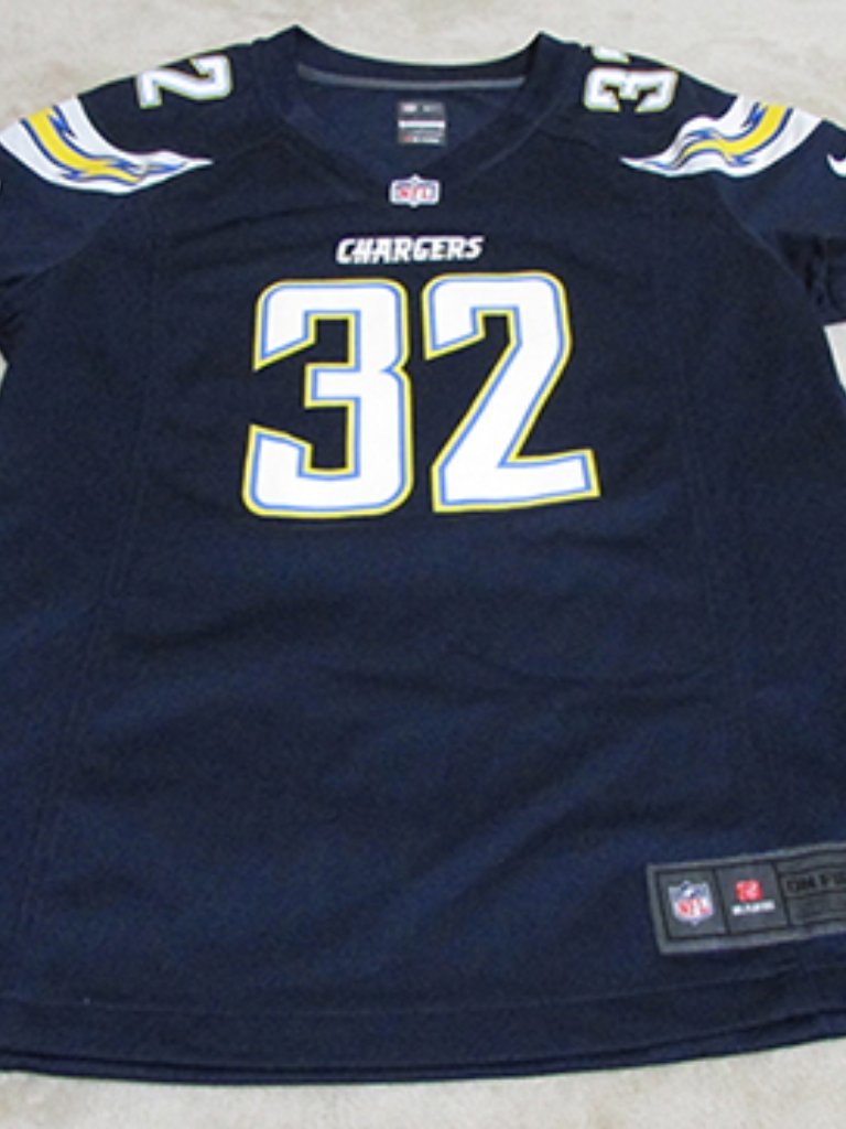 San Diego Chargers 32 Eric Weddle Women's Dark Blue Jersey - Size Medium (B)