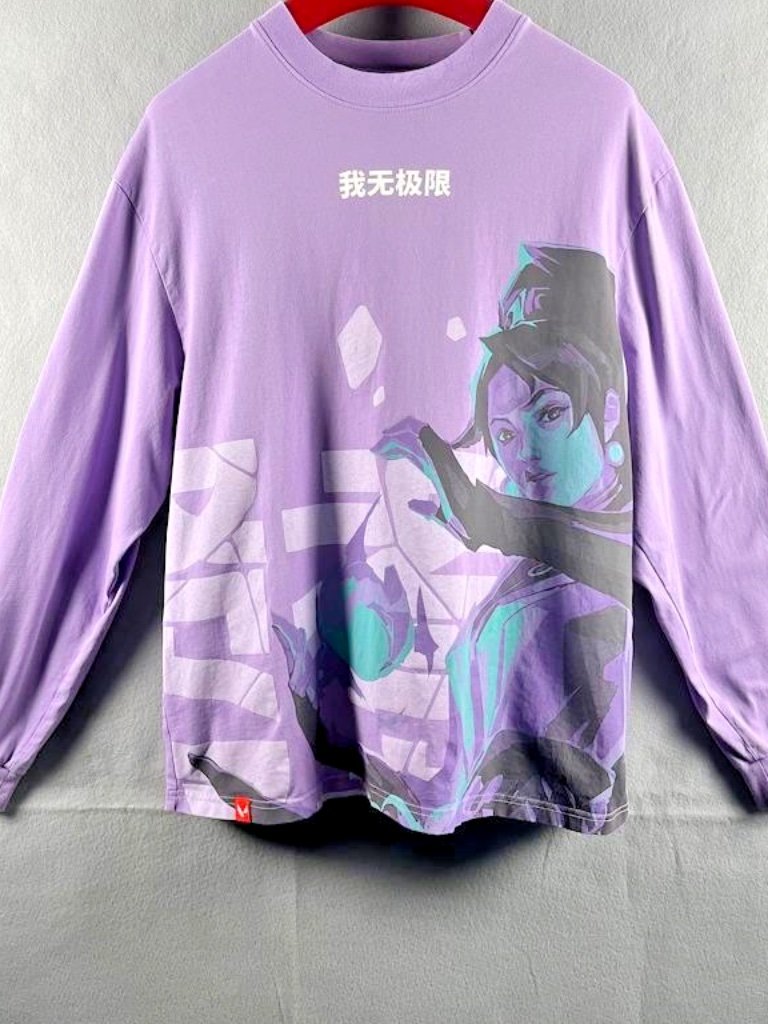 Official Valorant Sage "I Have No Limits" Longsleeve Gamer Shirt Sz L Rare