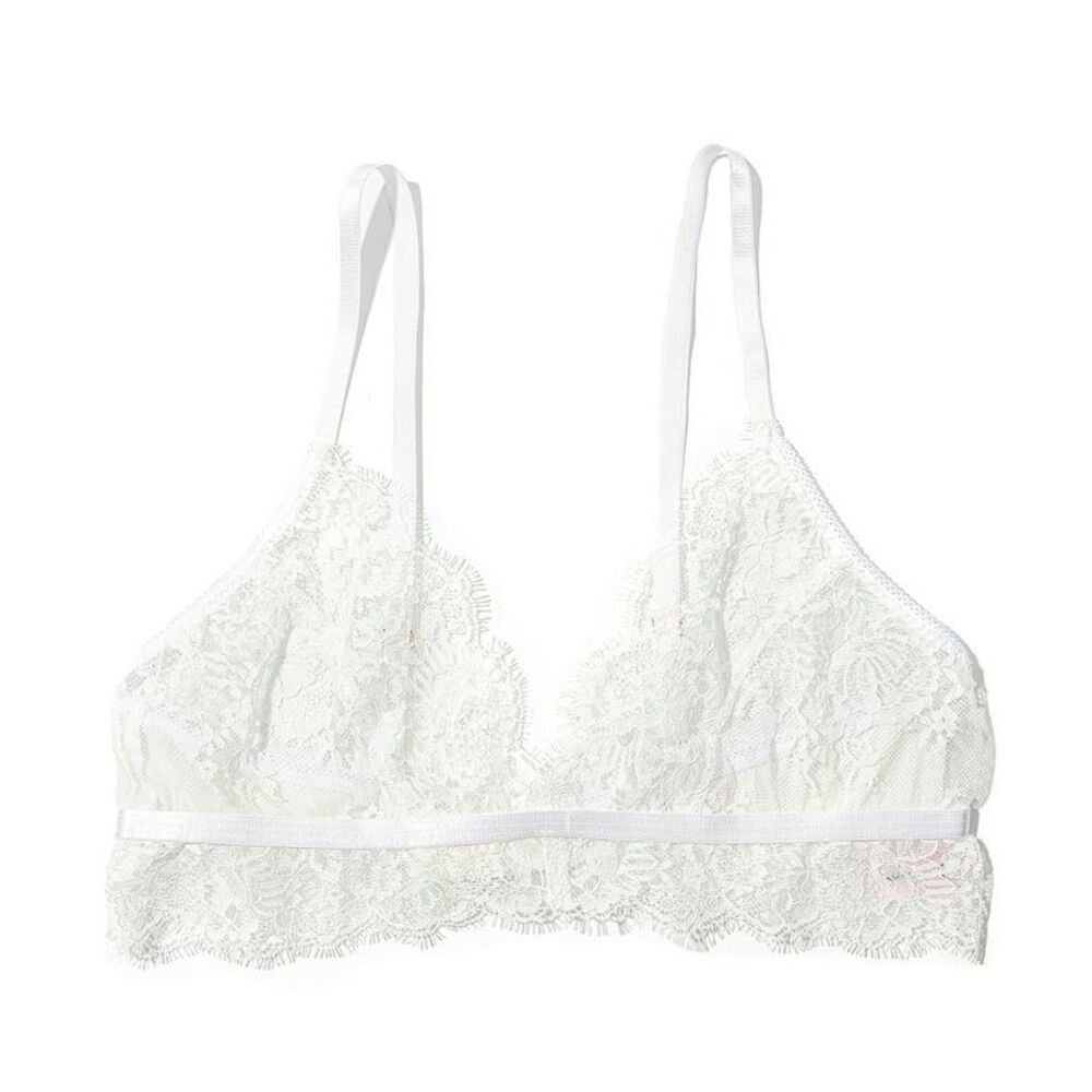 Hanky Panky Nwt Happily Ever After Eyelash Triangle Bralette Lingerie Light Ivor