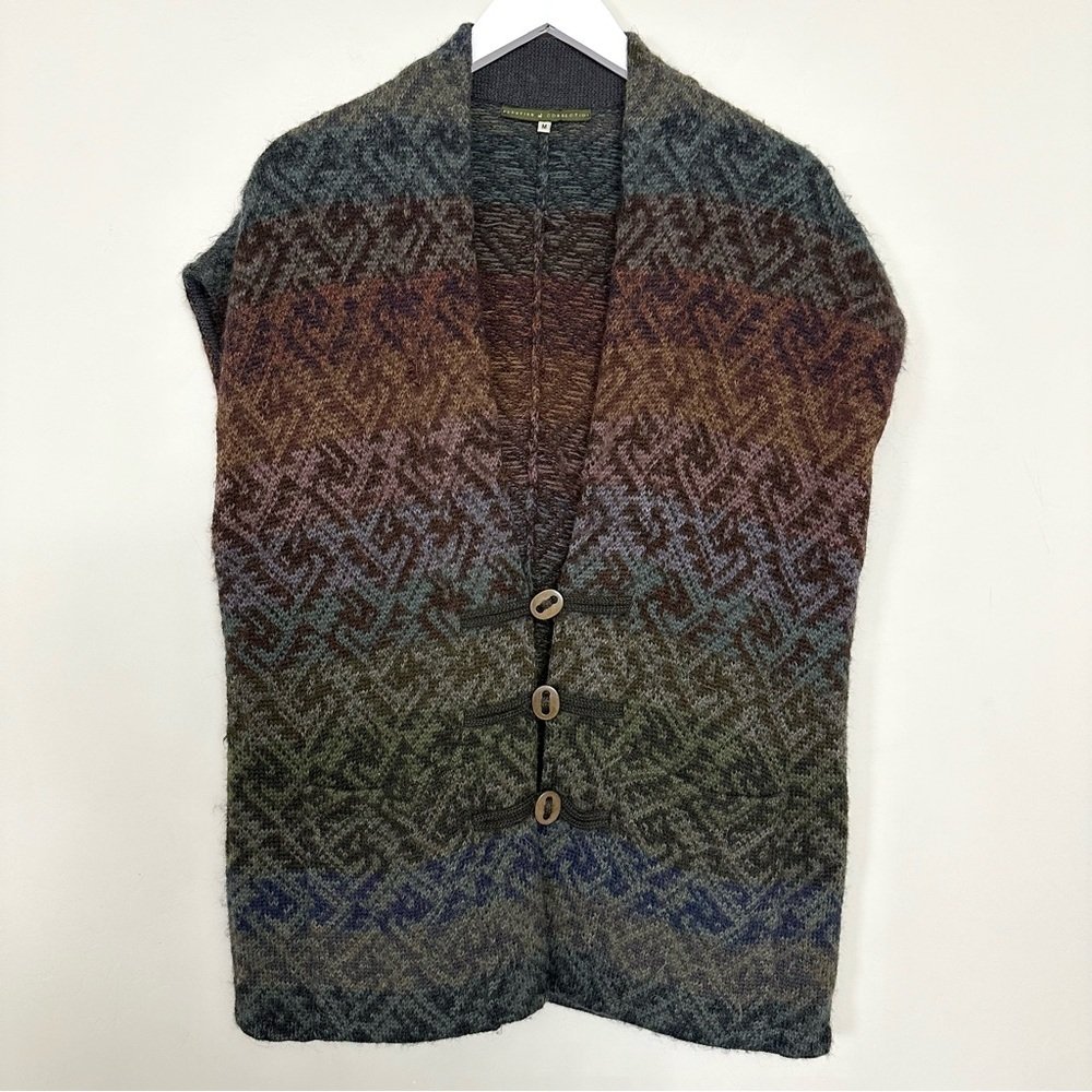 Peruvian Connection Alpaca Colorful Striped Sleeveless Vest