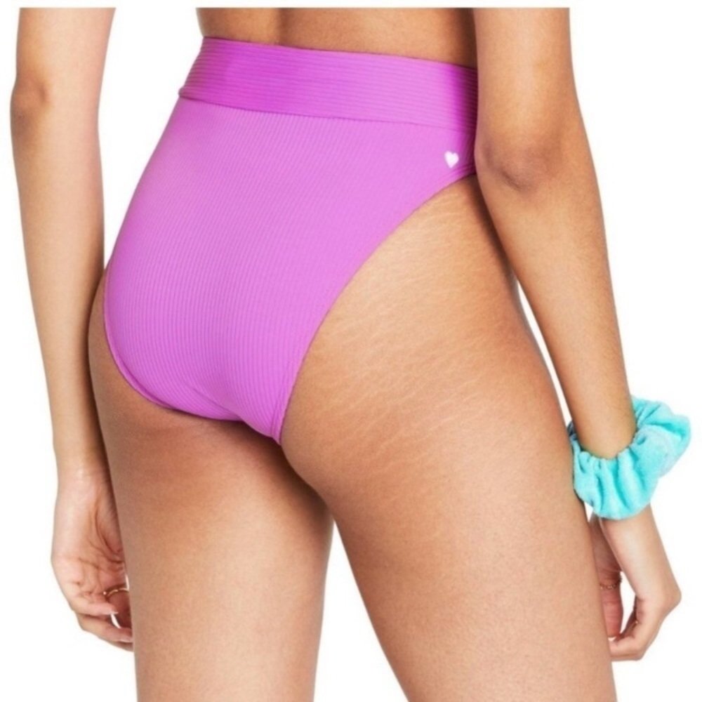 Set Stoney Clover Lane X Target Bright Purple Ribbed Bikini Bottom Ss.