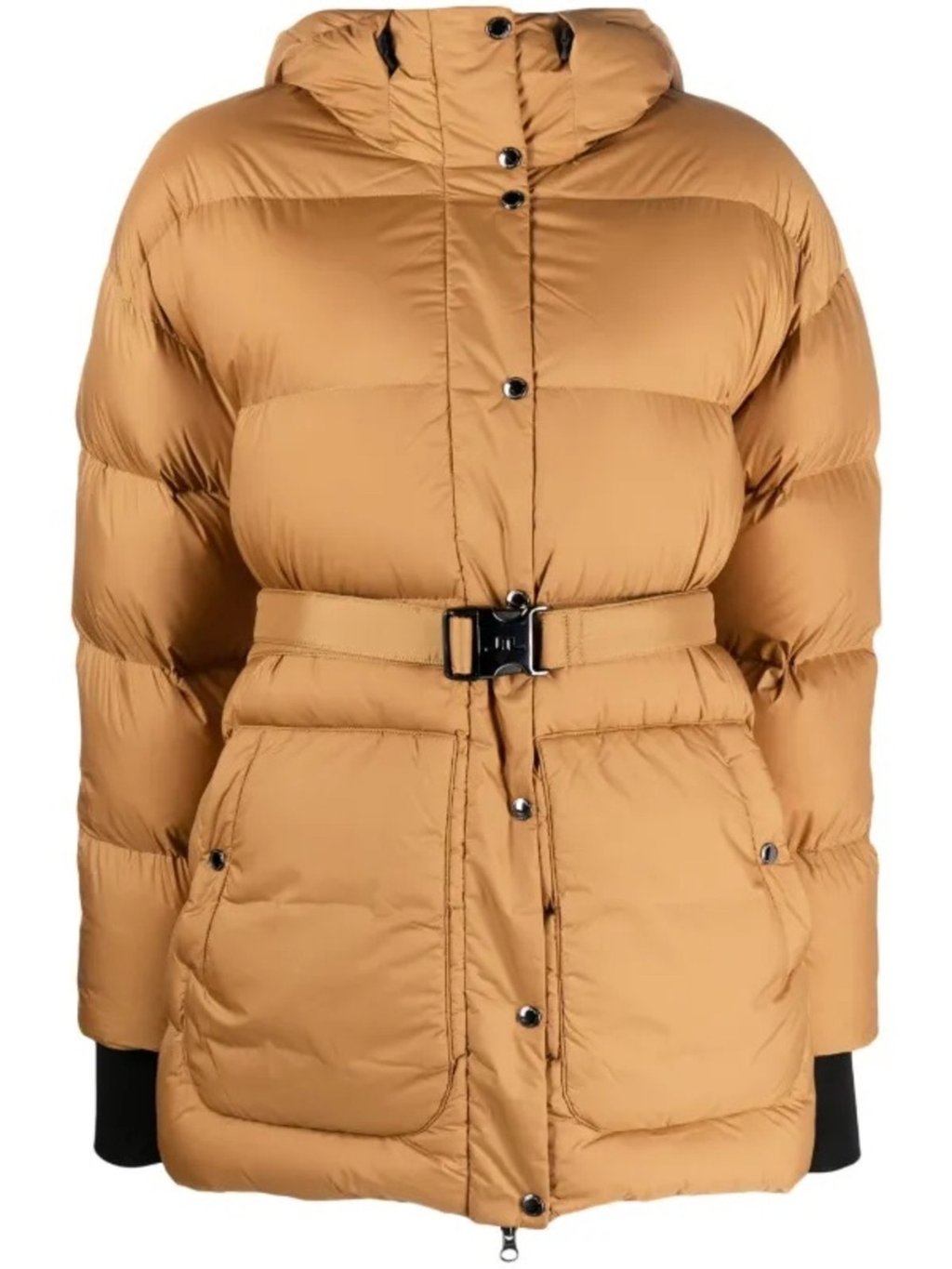 J.Lindeberg Coyote Down Parka Chipmunk Brown Belted Jacket Women’s Small Nwt