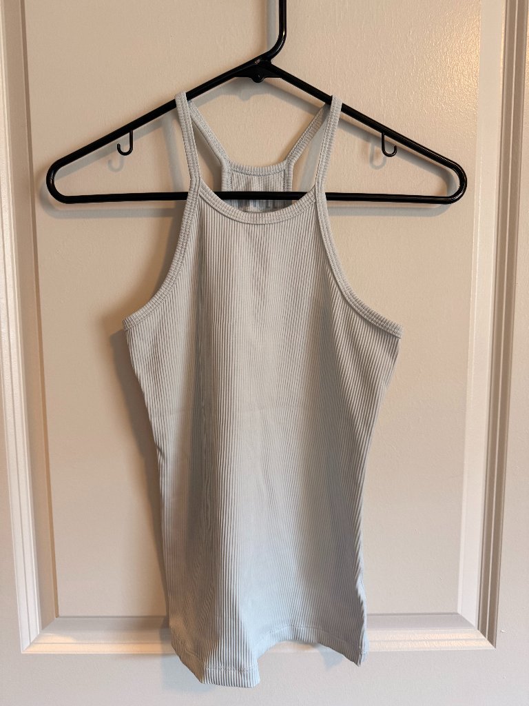 Nobull Ribbed Halter Tank - Small - Frost