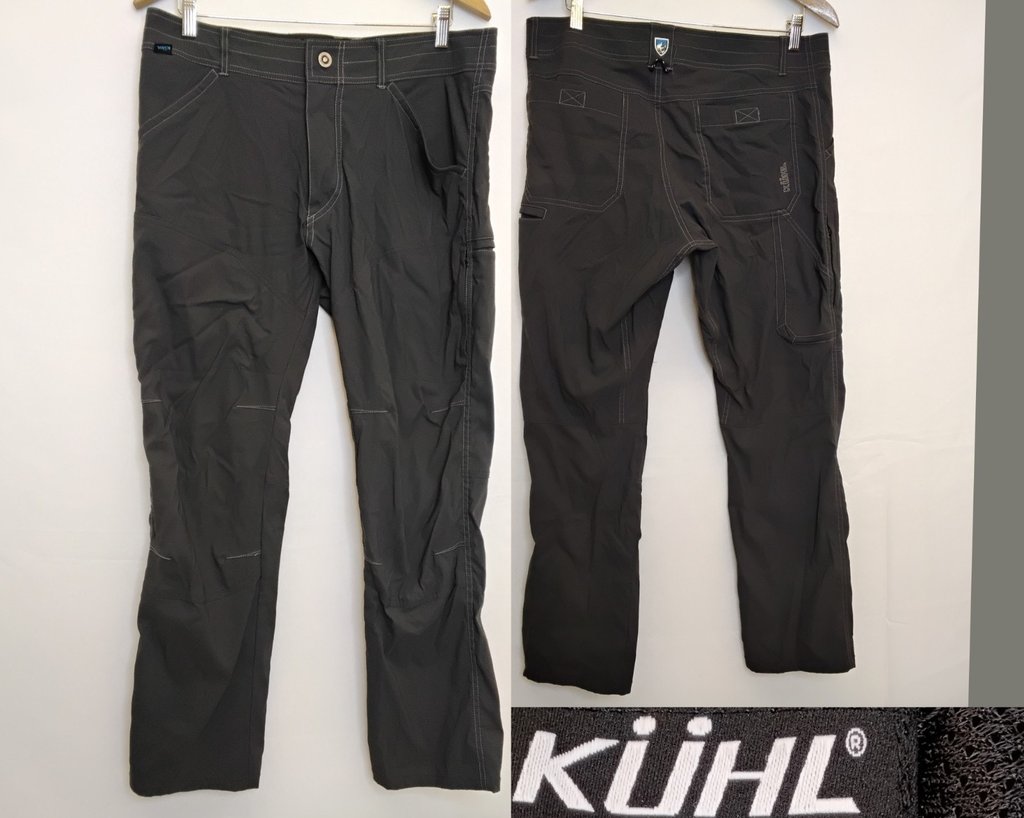 Kuhl Double Knee Pants Dark Gray Men's Size 34x30 Hiking Outdoor #Z5631