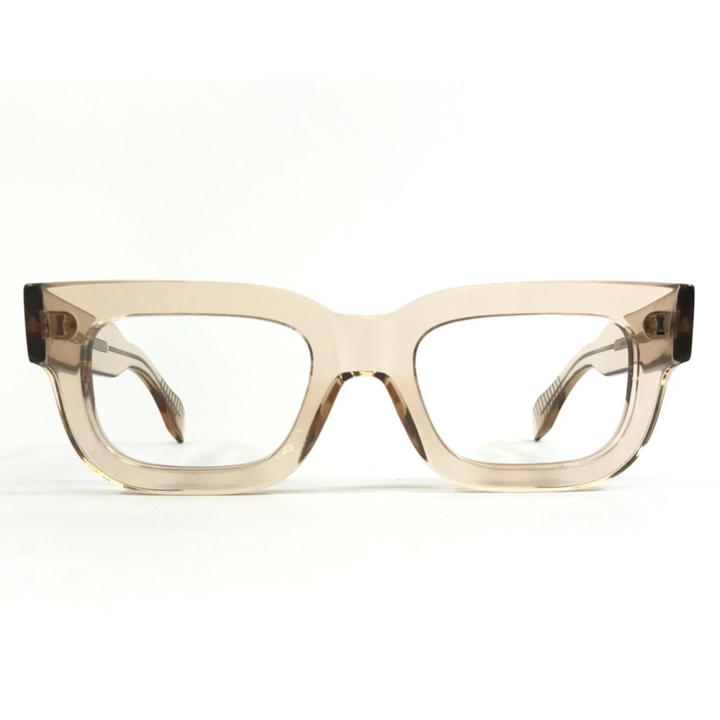 Cubitts Eyeglasses Frames Milner M-Haz Beige Rectangle Full Rim 48-21-145