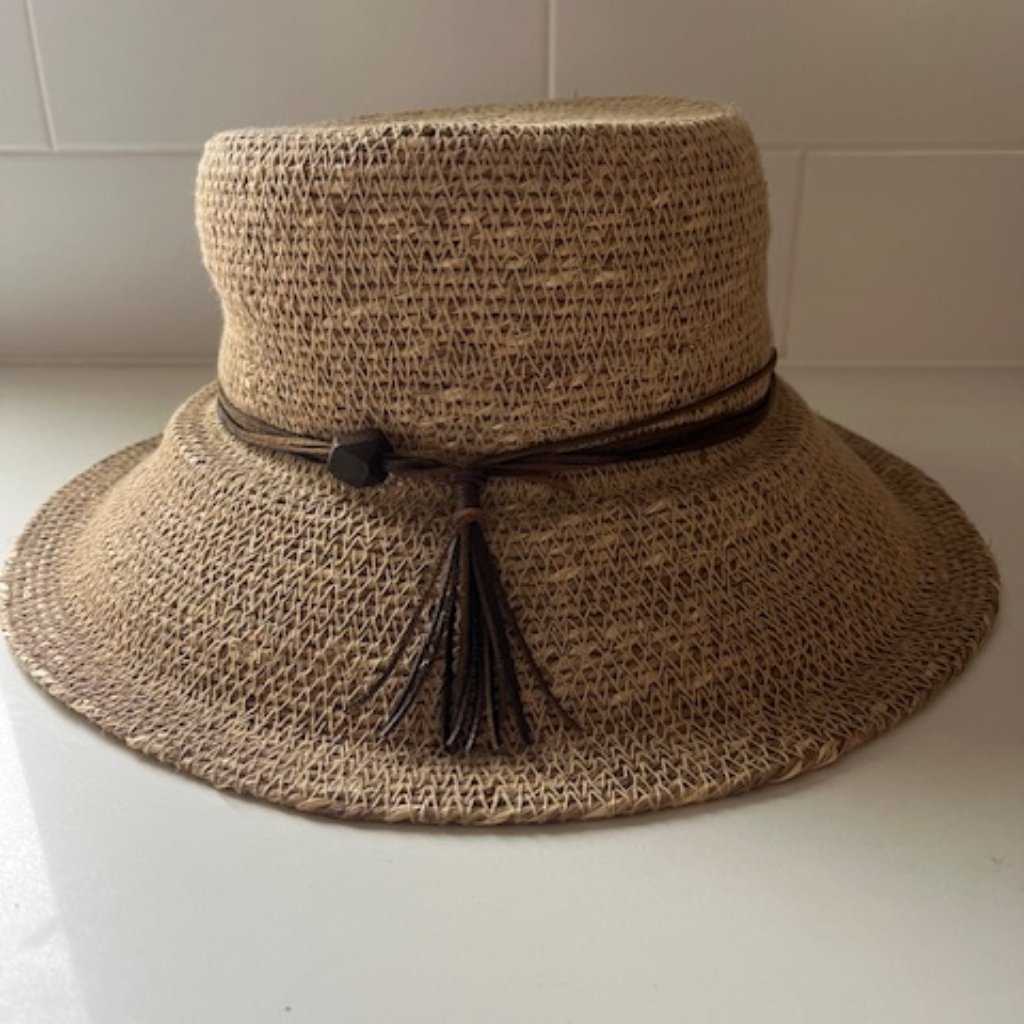 Jute Straw Hat - Sand Cloud - Nwt / Brand New!!