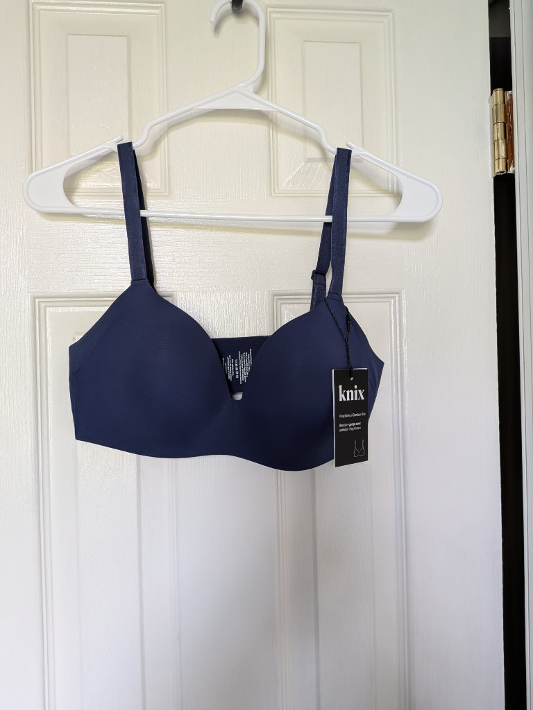 Knix Wingwoman Contour Bra Midnight Navy Blue Size 34b Nwt