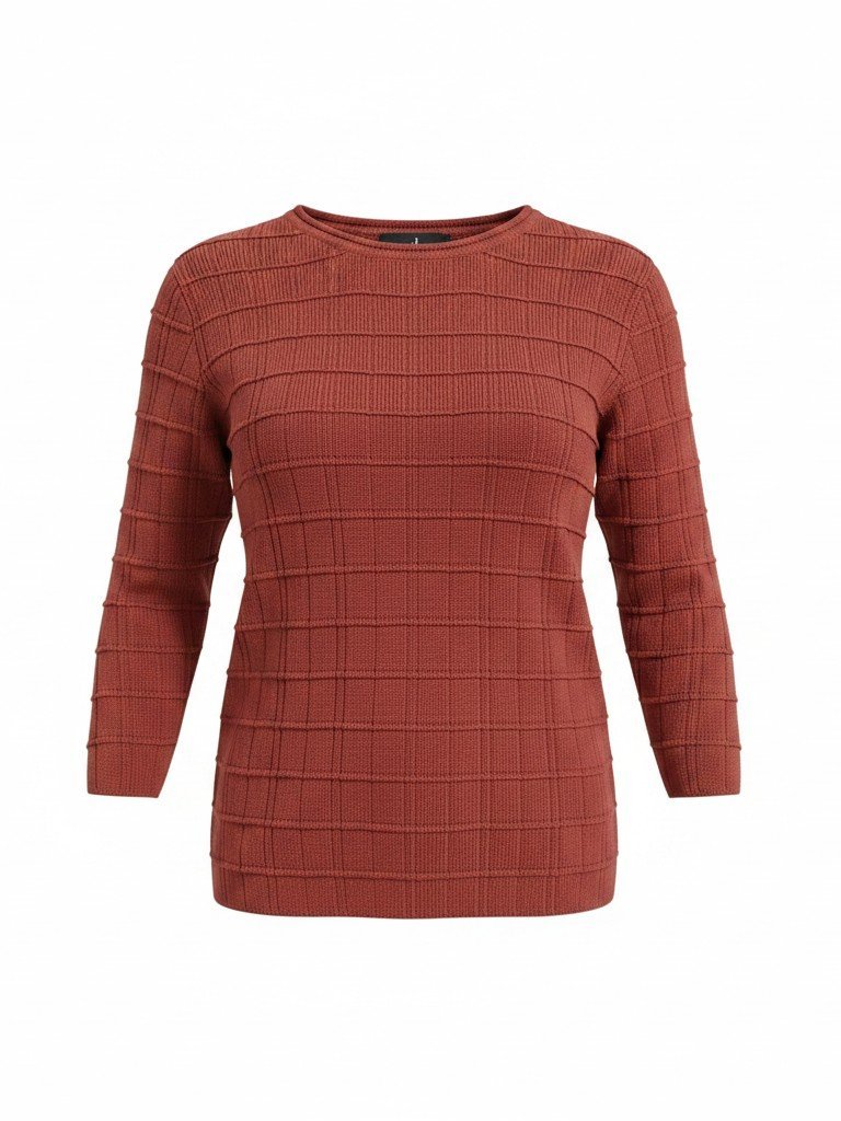 Peruvian Connection Rust Pima Cotton Pullover Sweater M/L Like New