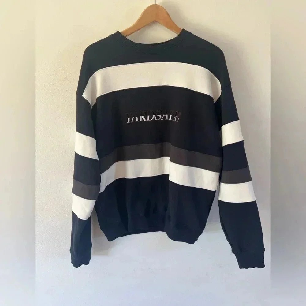 Yardsale Skateboards Valentine Sweatshirt Striped Crewneck Size Medium