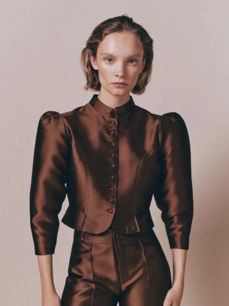 Destree Amoako Jacket In Brown / Cappuccino