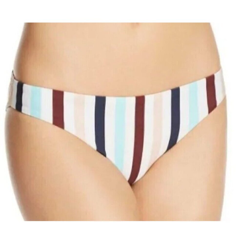 New Shoshanna Stripe Bikini Bottoms Womens S Aquamarine Blue