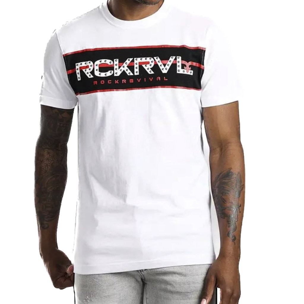 Rock Revival Rckrvl Logo Studded Graphic T-Shirt Size Xxxl - Nwot