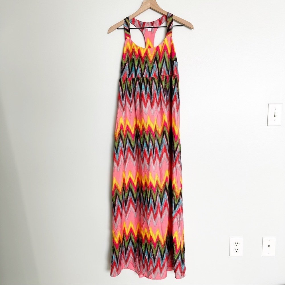 Xhilaration Sleeveless Racerback Ikat Maxi Dress