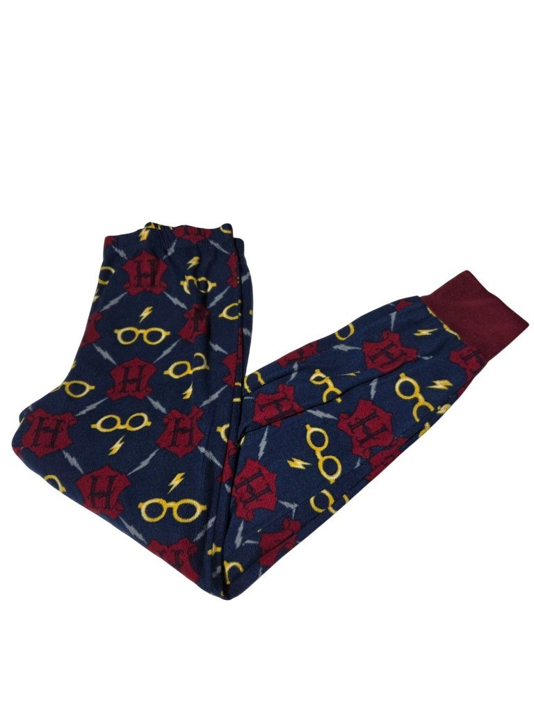 Harry Potter Pajama Pants Size Small Hogwarts Crest Glasses Lightning Print