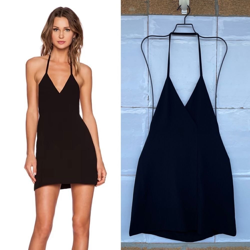 Solace London Michelle Mini Dress In Black Size 2