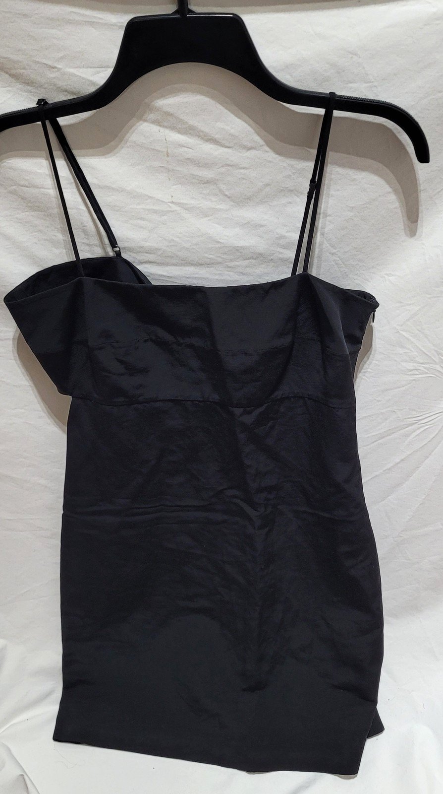 Tamara Mellon Black Linen Cut Out Midi Dress Womens 10 Strap A-Line Msrp$795 Nwt
