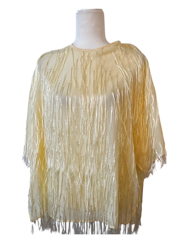 Asos Edition Fringe Boxy Top Size 12 Buttermilk Nwt