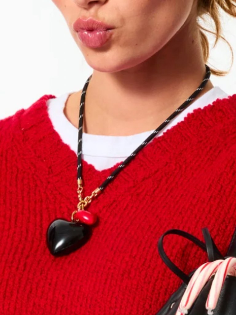 Roxanne Assoulin The Happy Cord Charm Necklace Black/Black