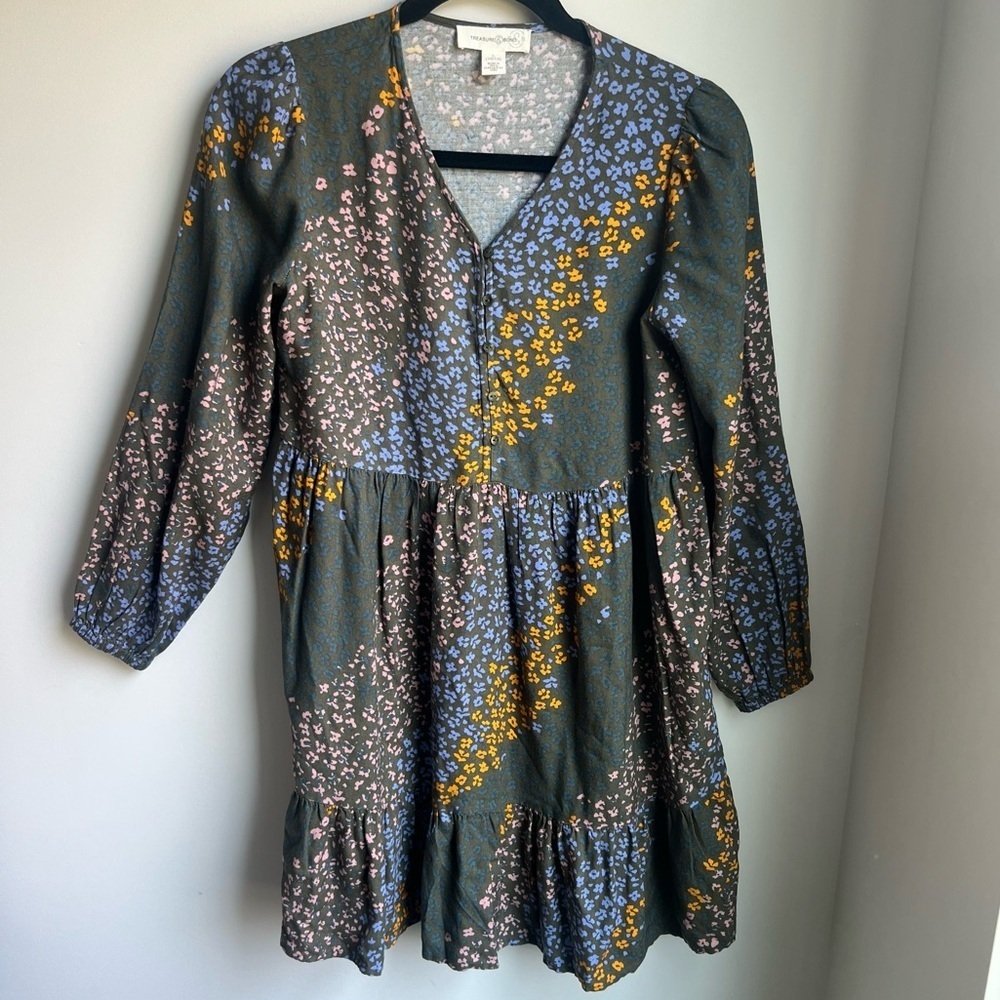 Treasure & Bond Multicolor Floral Dress - Size Large