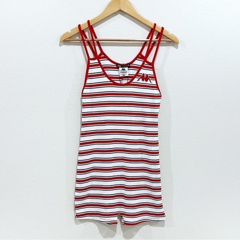Zara X Kappa Romper Ribbed Striped