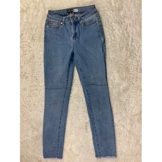 Truffle Size 3 25 Womens Jeans Skinny Raw Hem Stretch Light Wash Mid Rise
