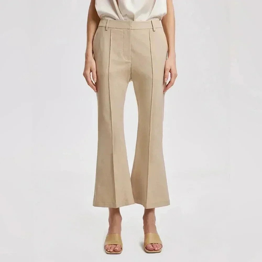 Lattelier Cropped Flared Trousers