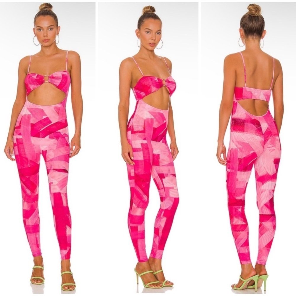 Farai London X Revolve Cut Out Jumpsuit In Pink Size Xs