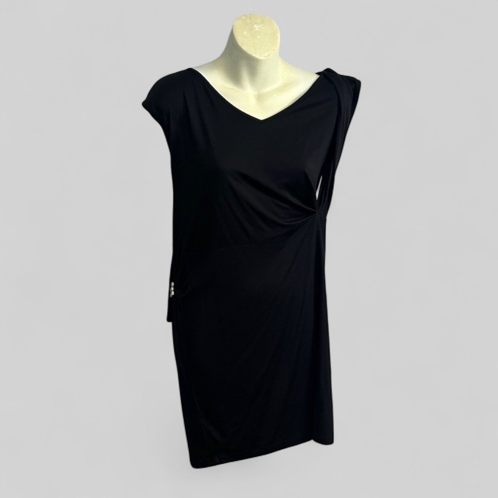 Miss Sixty New Asymmetric Bodycon Midi Dress Size Extra Small Dark Romance Y2k