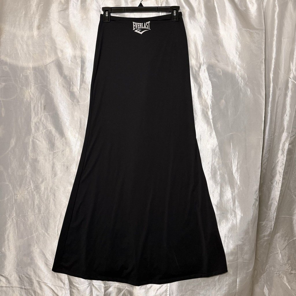 Zara+Everlast Women’s Low Rise Long Black Skirt Spandex Sz M Nwt Y2k Style