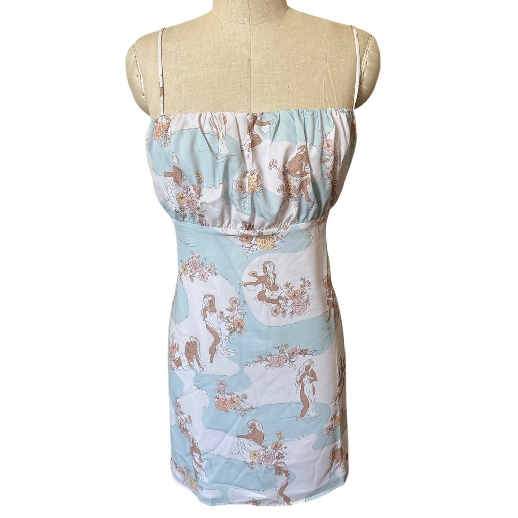 Song Of Style Ladies Willow Print Mini Slip Dress Size Xxl Cheeky Fun New