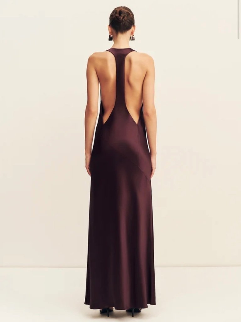 Shona Joy Savanna Racerback Dress - Plum - Size Us 10/Au 14