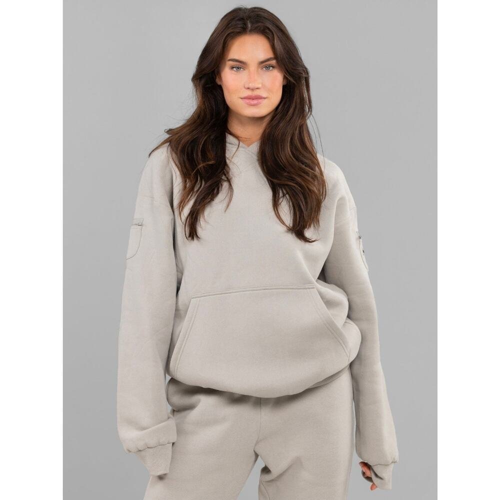 Nwt Comfrt Travel Essentials Hoodie Stone Color. Retails $130