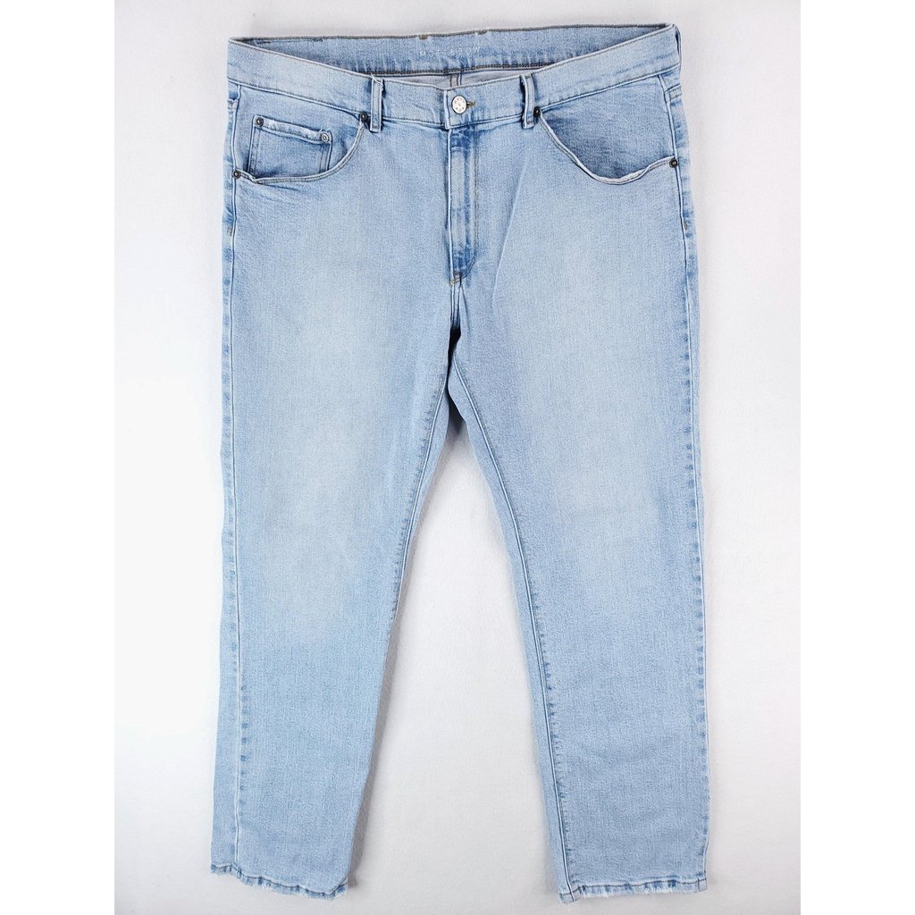 Mott & Bow Jeans Mens 38x32 Light Blue Denim Slim Fit Stretch Hube Wash 5-Pocket