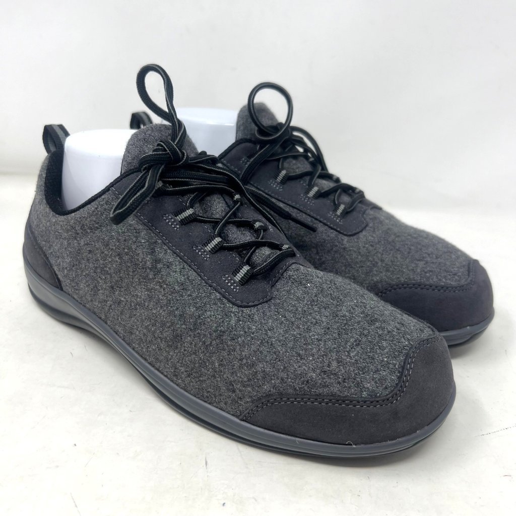 Ortho Feet Womens Gray Wool Fashion Sneaker Sierra Oxford Size 10 Ee Extra Wide