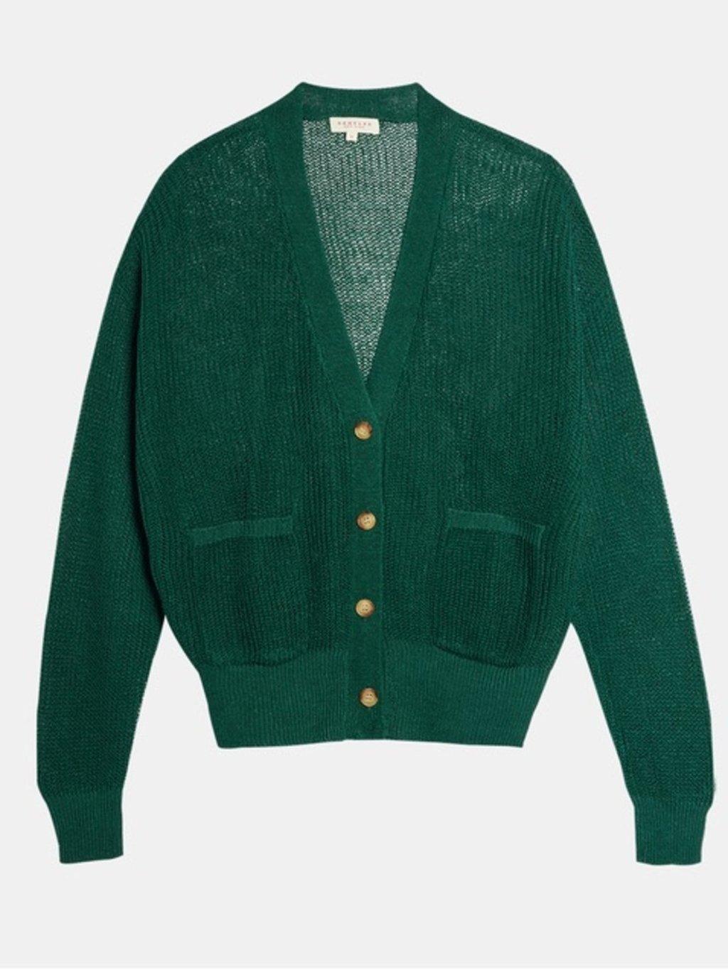 Demylee $272 Adonis Green Linen Cardigsn Small