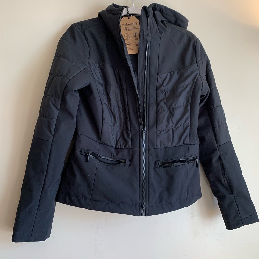 Nwt Avalanche Black Women's Hooded Quilted Puffer Jacket Size Xs New Outerwear