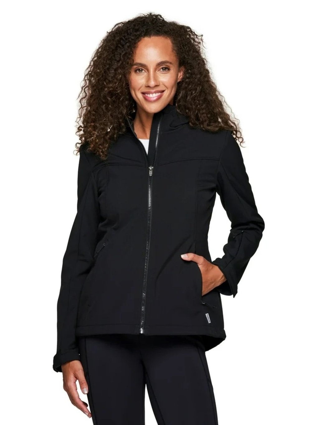 New Avalanche Women's Fleece Lined Hoodie Soft Shell Jacket In Black - Size M