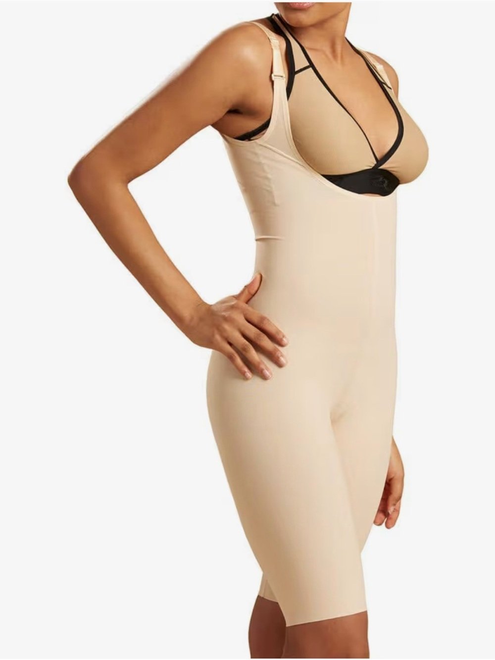 Marena Recovery Girdle High Back Short Length No Closures Beige Sfbhs2 Sz M Nwt
